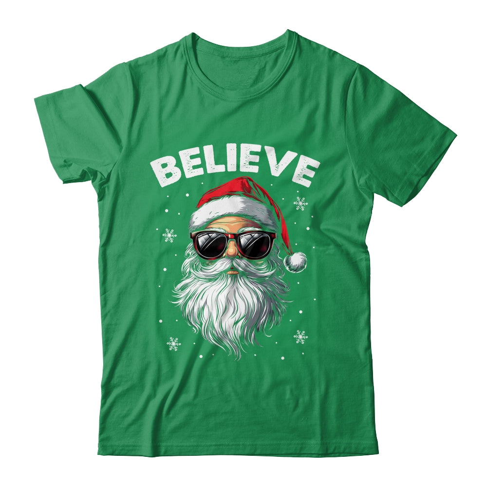 Santa Face Sunglasses Believe Christmas Xmas For Boys Mens Shirt & Sweatshirt | siriusteestore