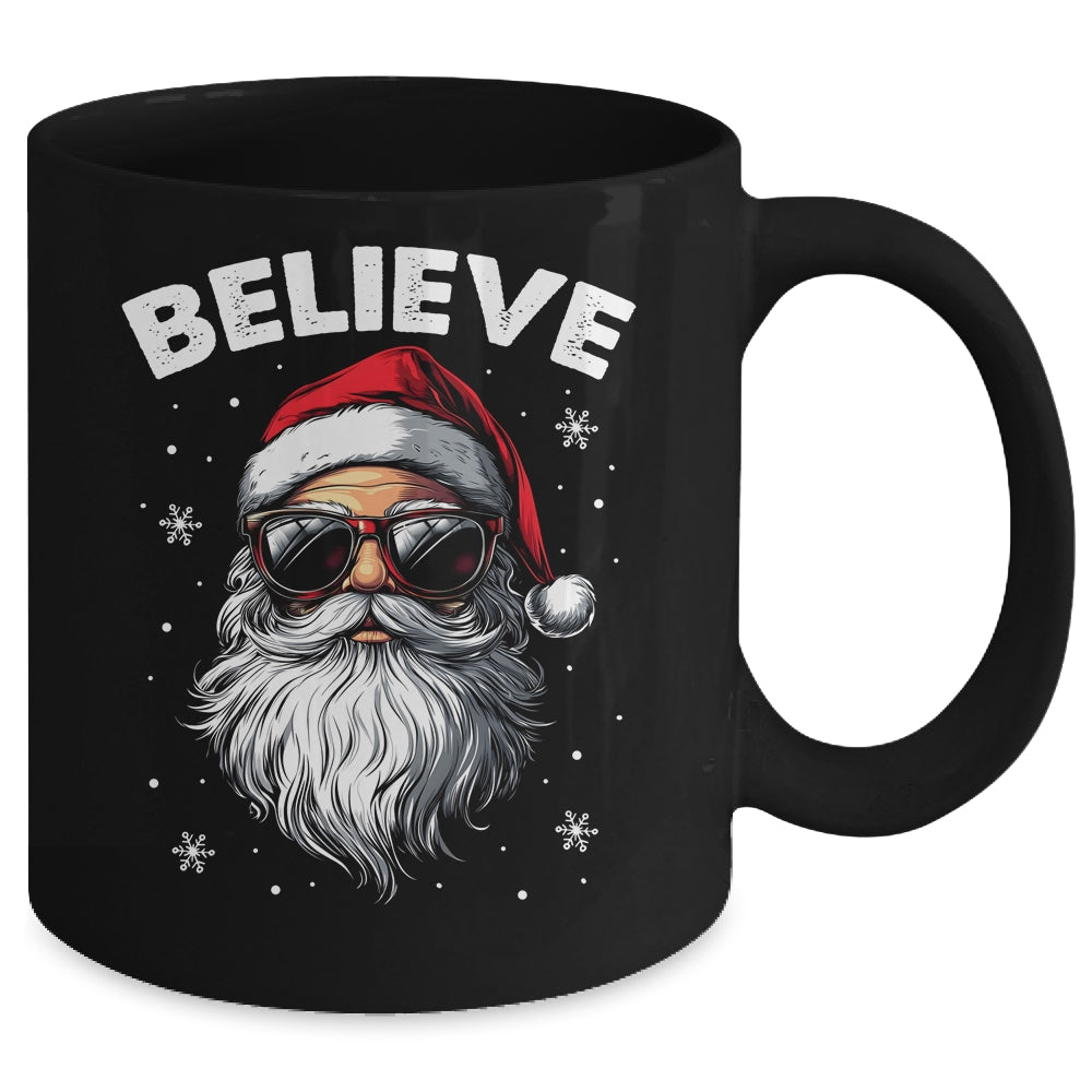 Santa Face Sunglasses Believe Christmas Xmas For Boys Mens Mug | siriusteestore