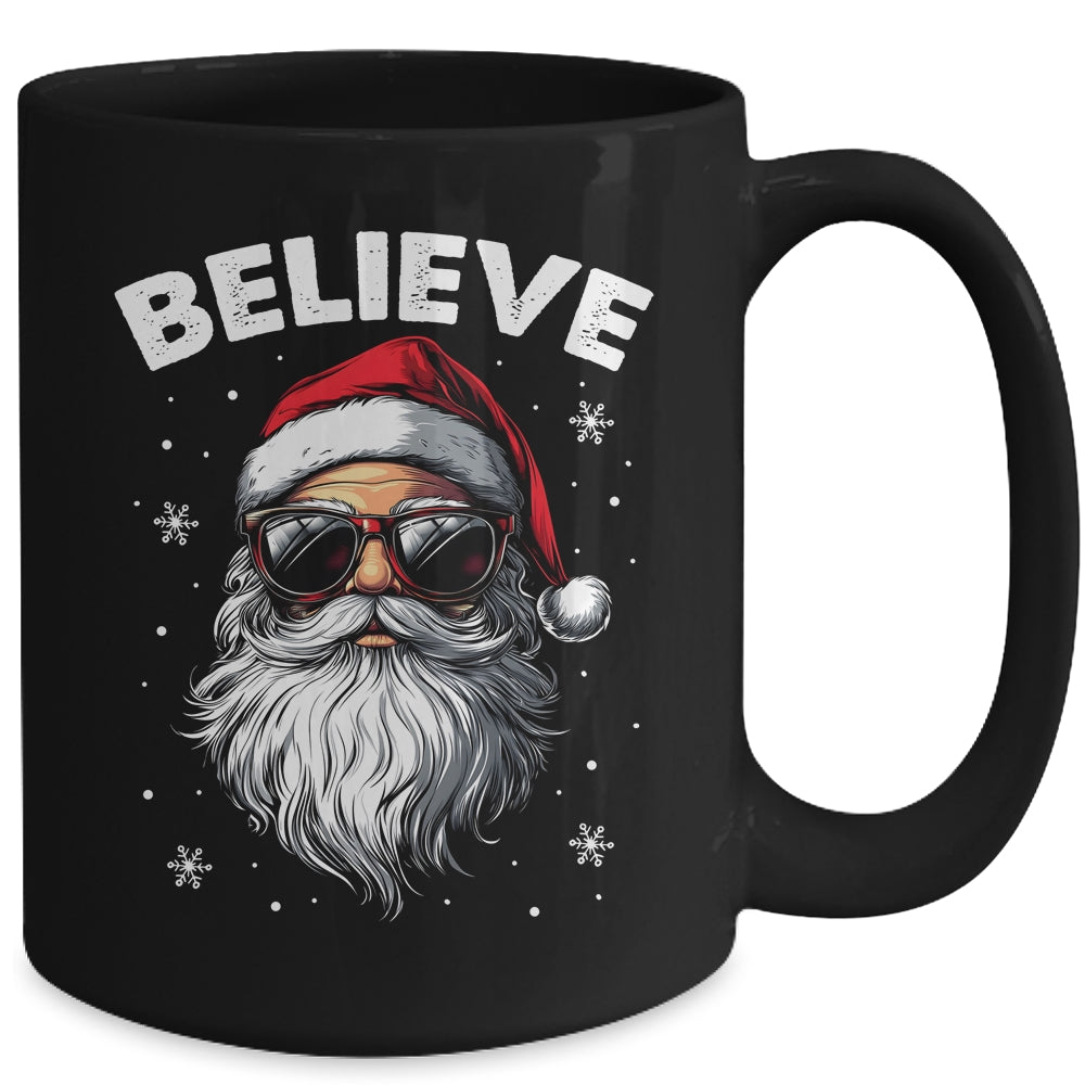 Santa Face Sunglasses Believe Christmas Xmas For Boys Mens Mug | siriusteestore