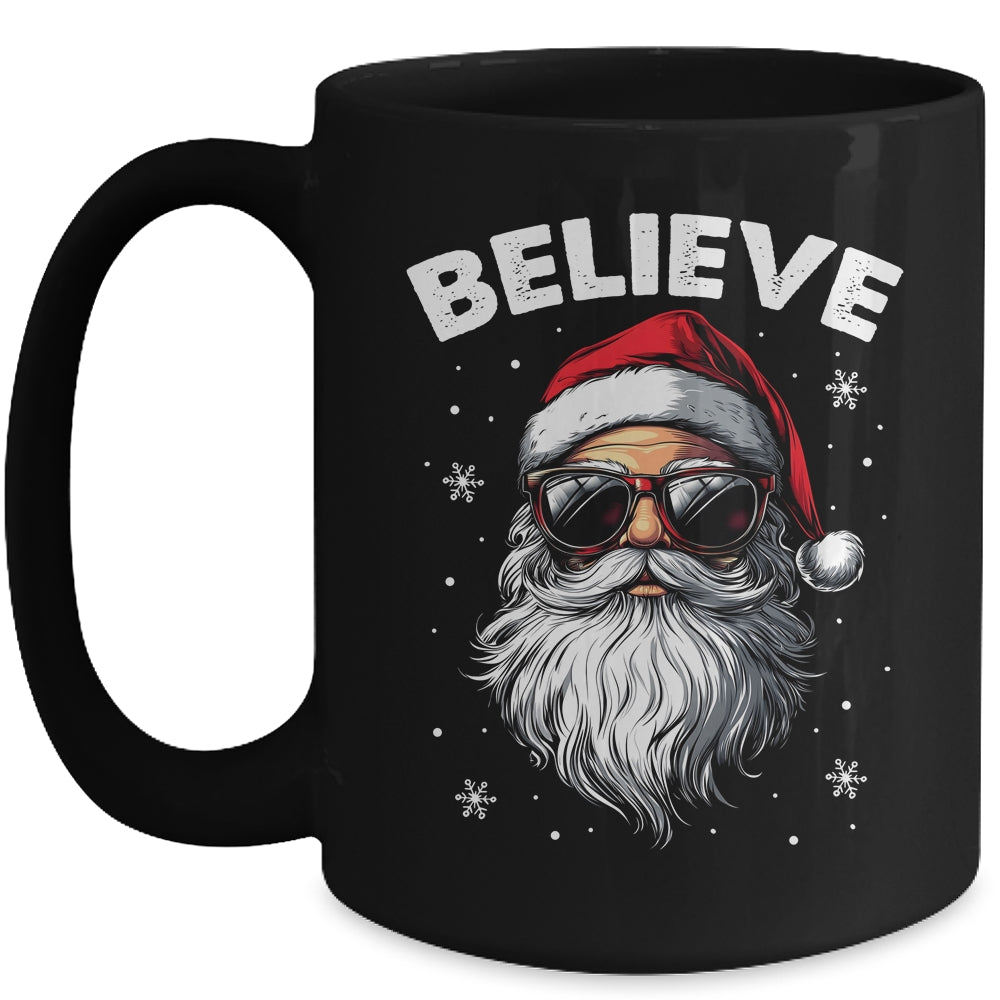 Santa Face Sunglasses Believe Christmas Xmas For Boys Mens Mug | siriusteestore