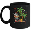 Santa Hawaiian Hawaii Christmas Palm Tree Lights Xmas Funny Mug | siriusteestore