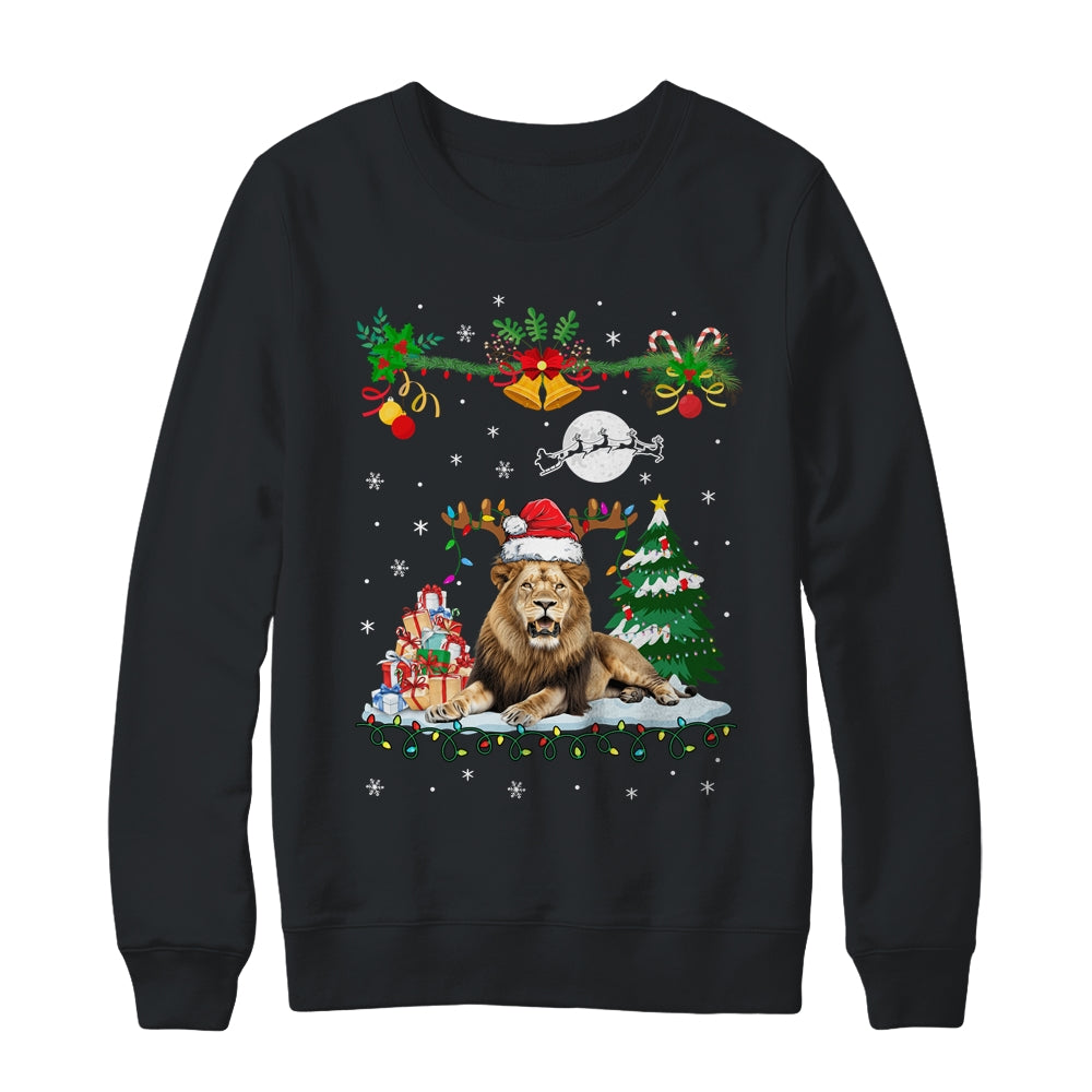 Santa Reindeer Lion Christmas Xmas Presents Ornaments Family Shirt & Sweatshirt | siriusteestore