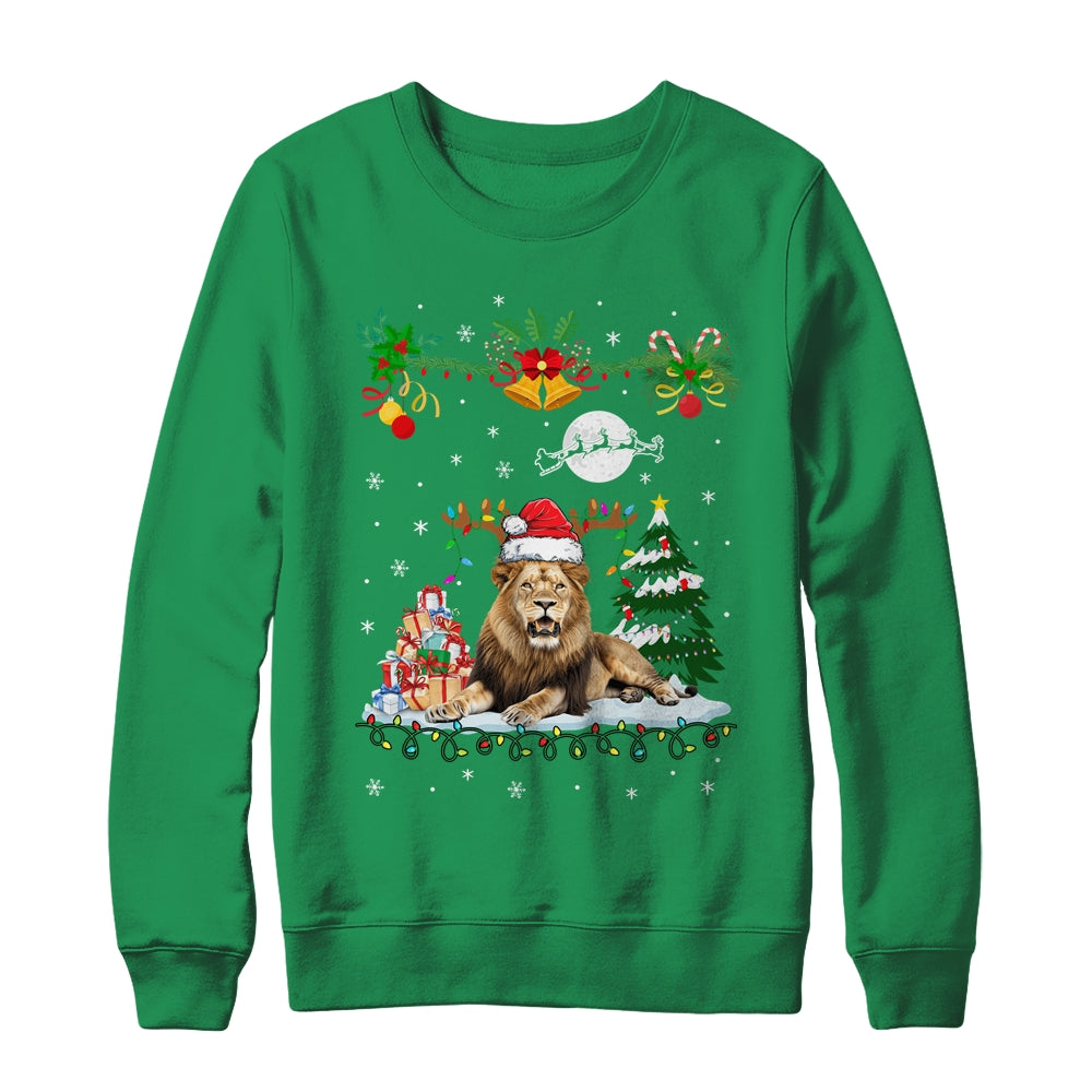 Santa Reindeer Lion Christmas Xmas Presents Ornaments Family Shirt & Sweatshirt | siriusteestore