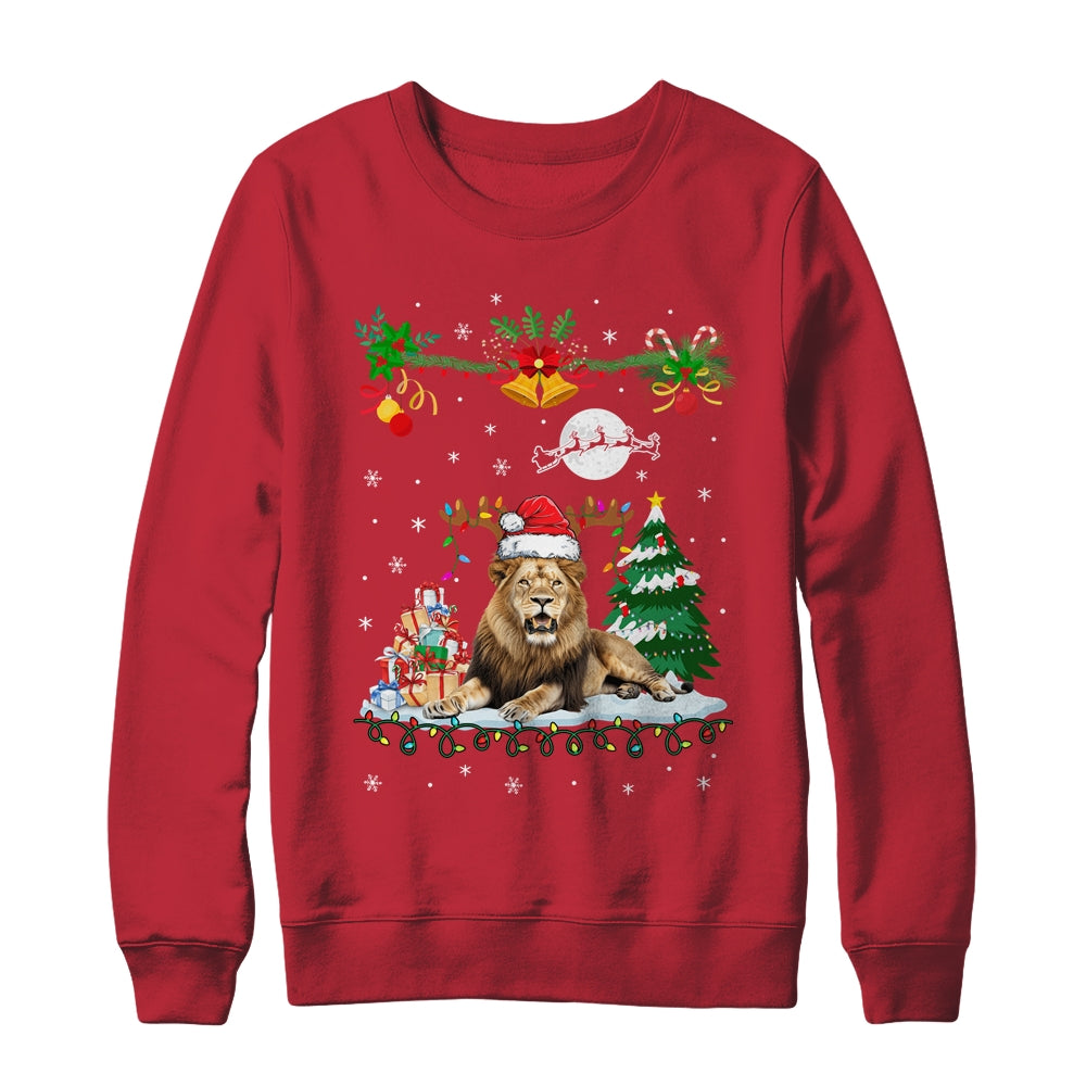 Santa Reindeer Lion Christmas Xmas Presents Ornaments Family Shirt & Sweatshirt | siriusteestore
