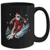 Santa Skiing Xmas Funny Christmas Skier Ski Racer Lover Men Mug | siriusteestore