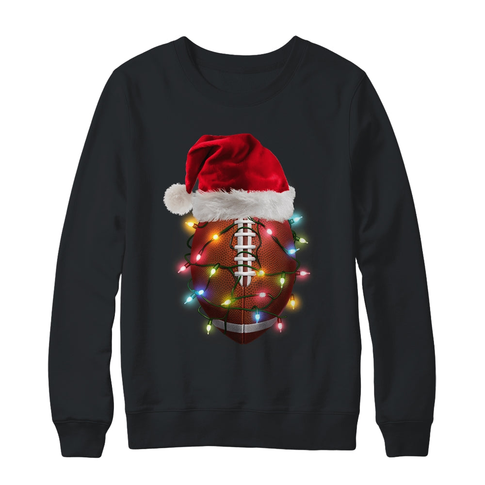 Santa Sports Design For Men Boys Christmas Football Player Shirt & Sweatshirt | siriusteestore