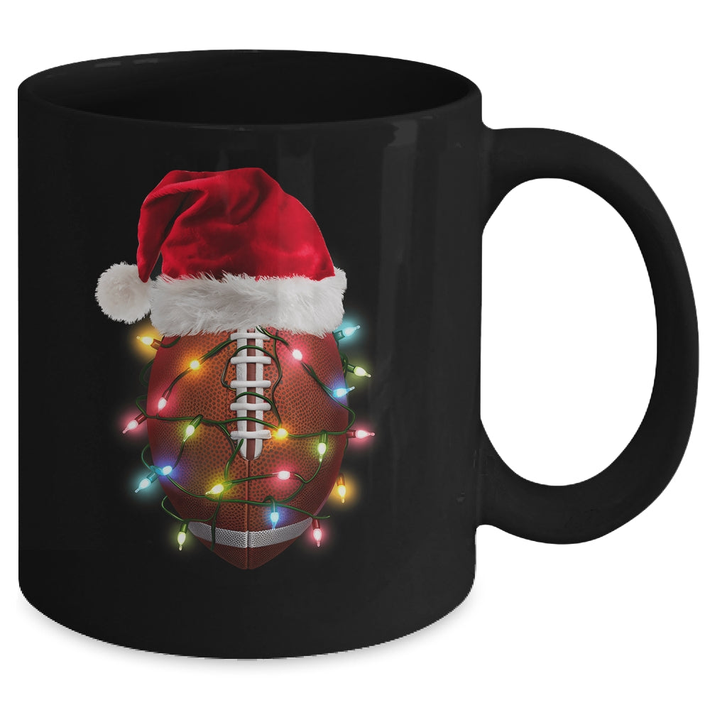 Santa Sports Design For Men Boys Christmas Football Player Mug | siriusteestore