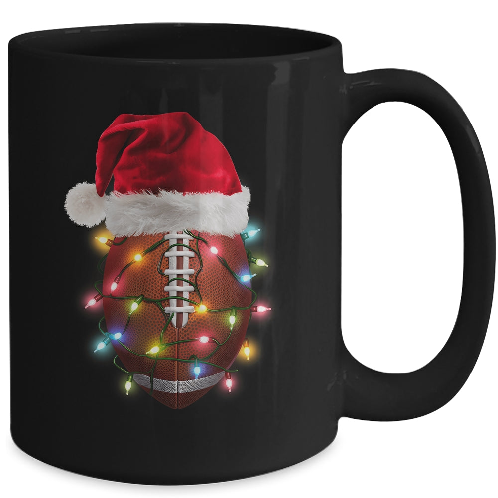Santa Sports Design For Men Boys Christmas Football Player Mug | siriusteestore