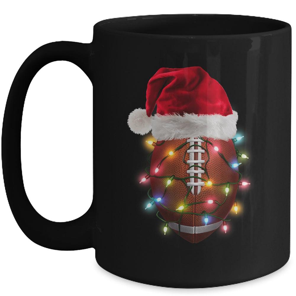 Santa Sports Design For Men Boys Christmas Football Player Mug | siriusteestore