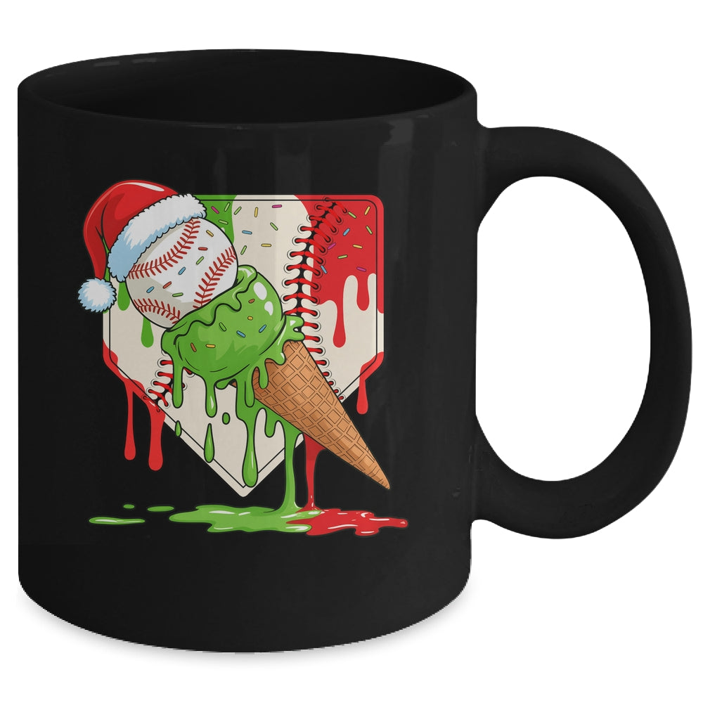 Santa Sports Ice Baseball Christmas Xmas Kid Men Boys Mug | siriusteestore