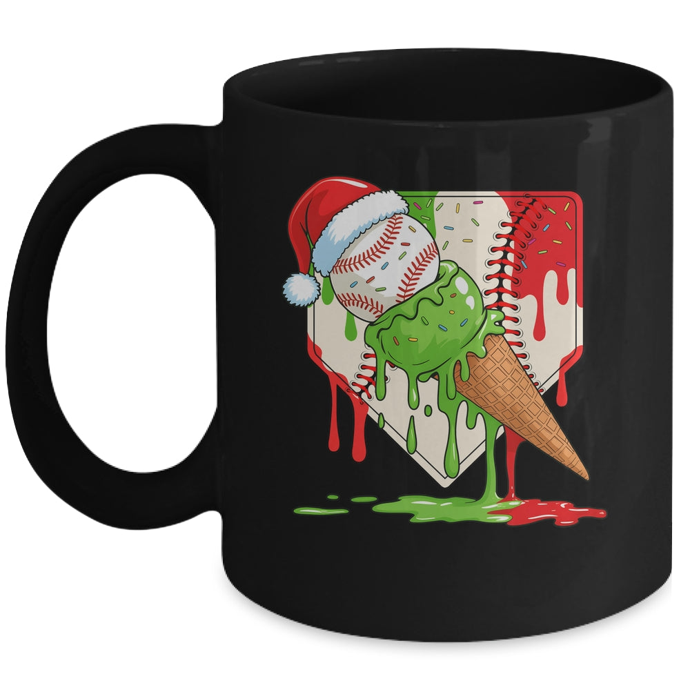 Santa Sports Ice Baseball Christmas Xmas Kid Men Boys Mug | siriusteestore
