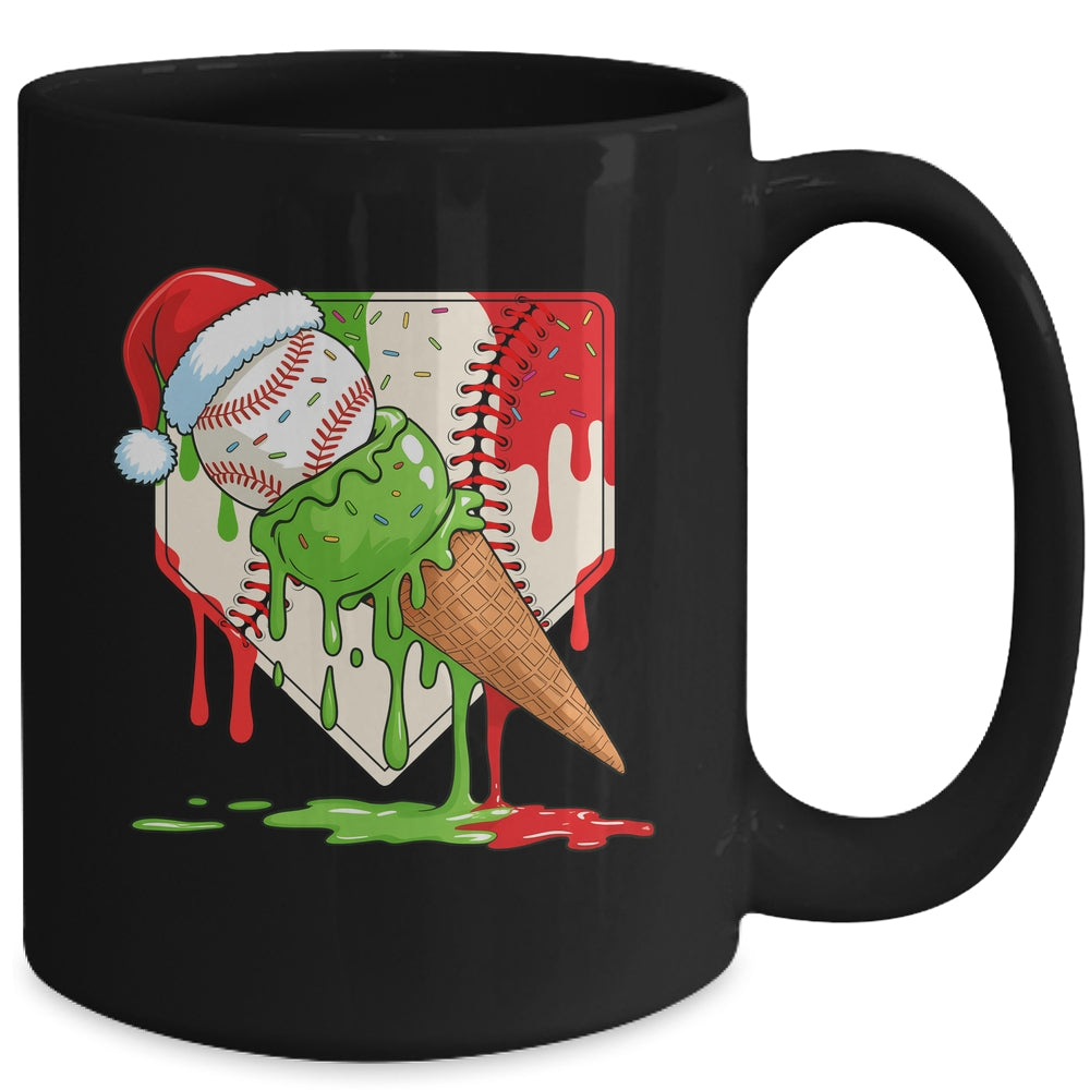 Santa Sports Ice Baseball Christmas Xmas Kid Men Boys Mug | siriusteestore