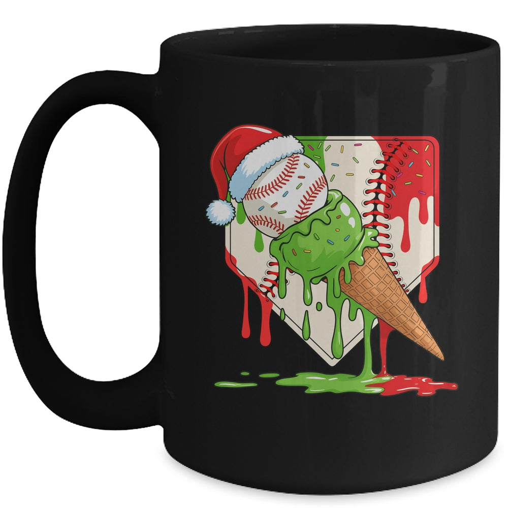 Santa Sports Ice Baseball Christmas Xmas Kid Men Boys Mug | siriusteestore