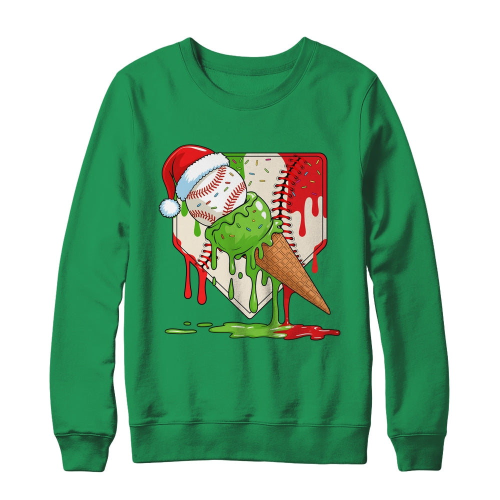 Santa Sports Ice Baseball Christmas Xmas Kid Men Boys Shirt & Sweatshirt | siriusteestore