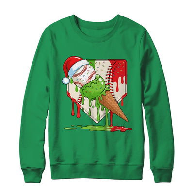 Santa Sports Ice Baseball Christmas Xmas Kid Men Boys Shirt & Sweatshirt | siriusteestore