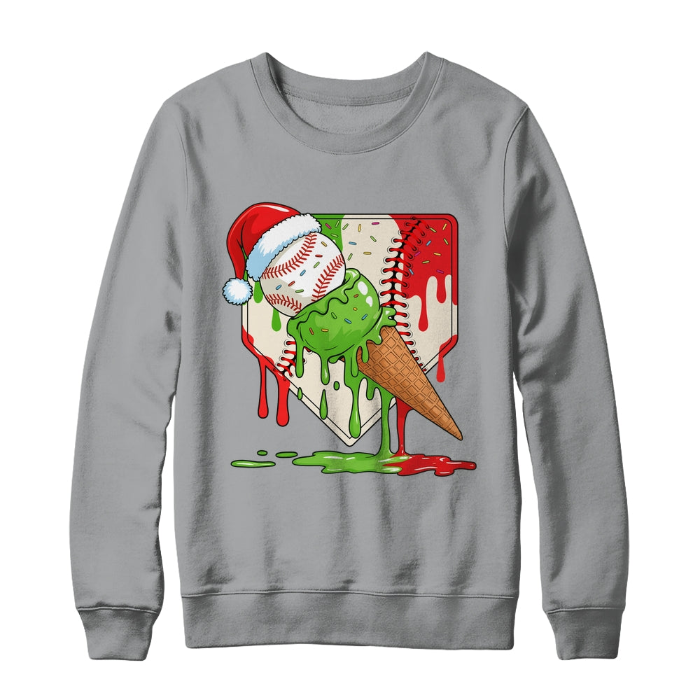 Santa Sports Ice Baseball Christmas Xmas Kid Men Boys Shirt & Sweatshirt | siriusteestore
