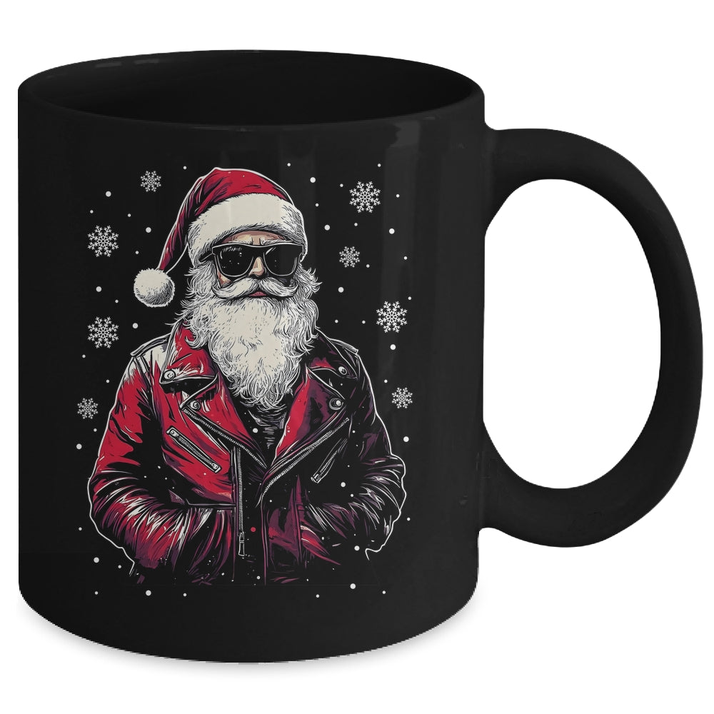Santa Sunglasses Cool Santa Claus Vintage Christmas Party Mug | siriusteestore