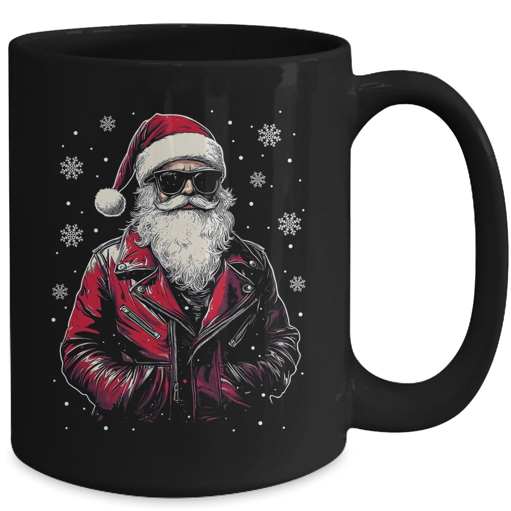 Santa Sunglasses Cool Santa Claus Vintage Christmas Party Mug | siriusteestore