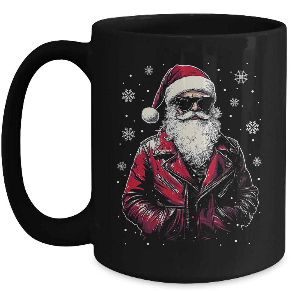 Santa Sunglasses Cool Santa Claus Vintage Christmas Party Mug | siriusteestore