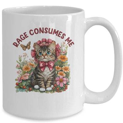 Sarcastic Cat Meme Rage Consumes Me Funny Cat Meme Men Women Mug | siriusteestore