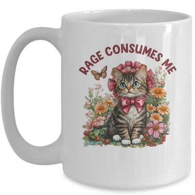 Sarcastic Cat Meme Rage Consumes Me Funny Cat Meme Men Women Mug | siriusteestore