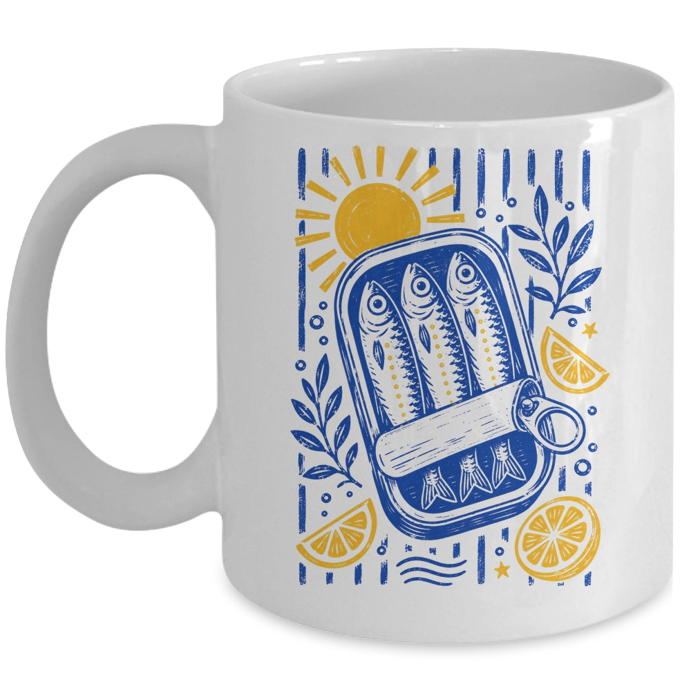Sardine Coastal Graphic Women Summer Beach Vacation Fish Mug | siriusteestore