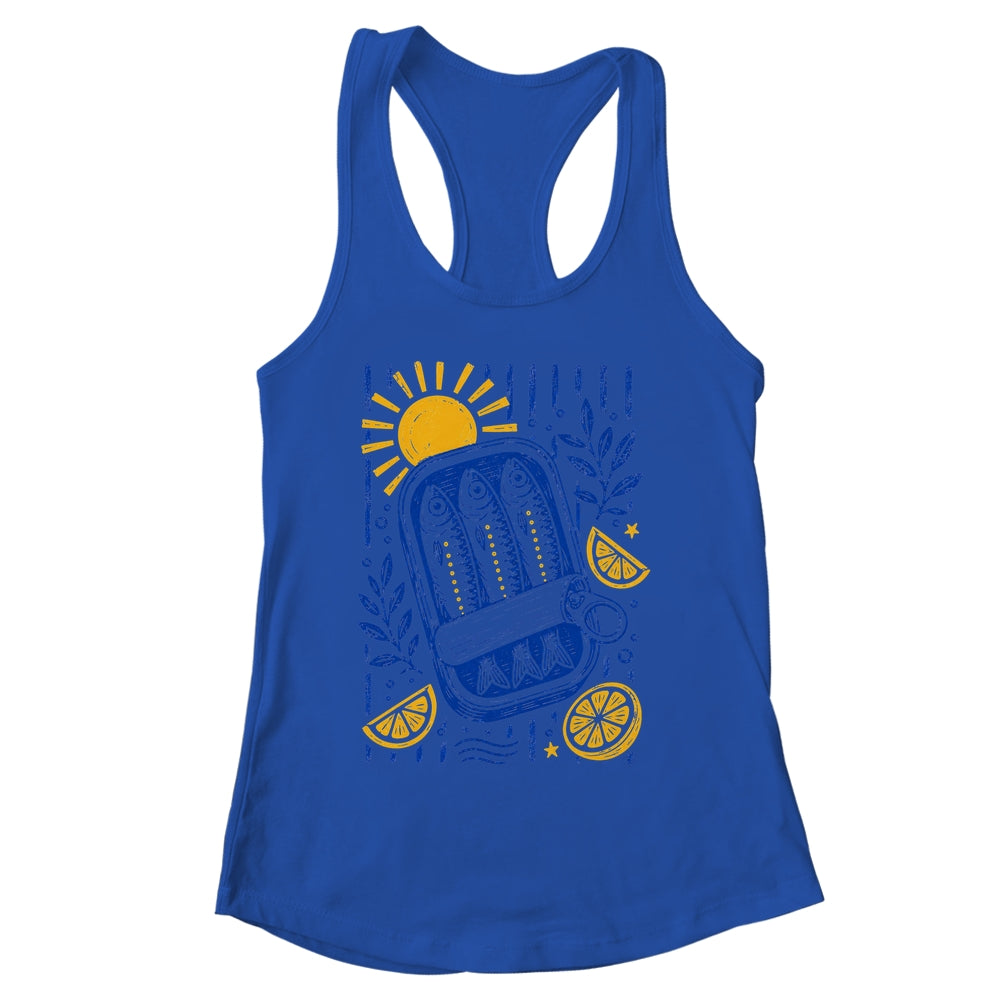 Sardine Coastal Graphic Women Summer Beach Vacation Fish Shirt & Tank Top | siriusteestore