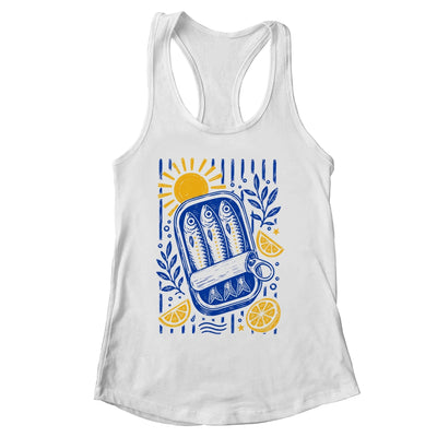 Sardine Coastal Graphic Women Summer Beach Vacation Fish Shirt & Tank Top | siriusteestore