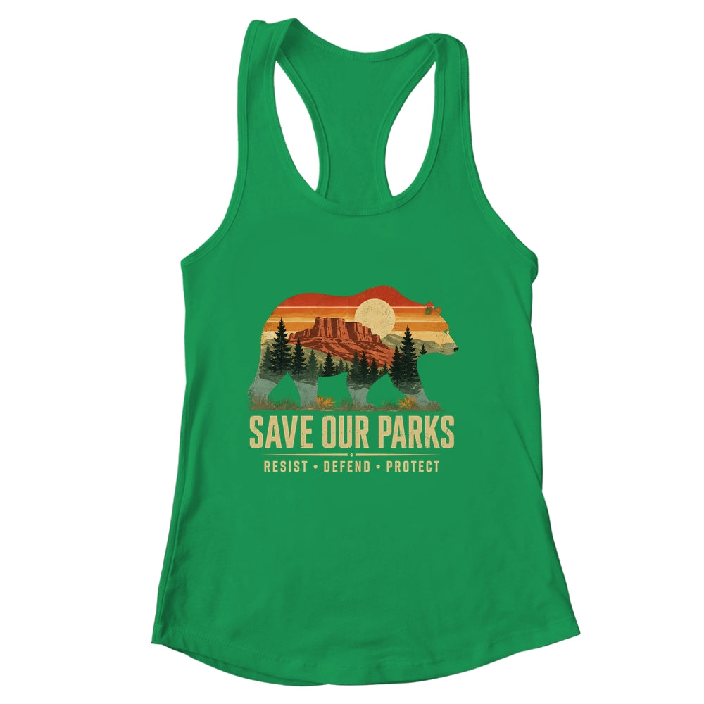 Save Our Parks Bear Nature Resist Defend Protect Outdoor Shirt & Tank Top | siriusteestore
