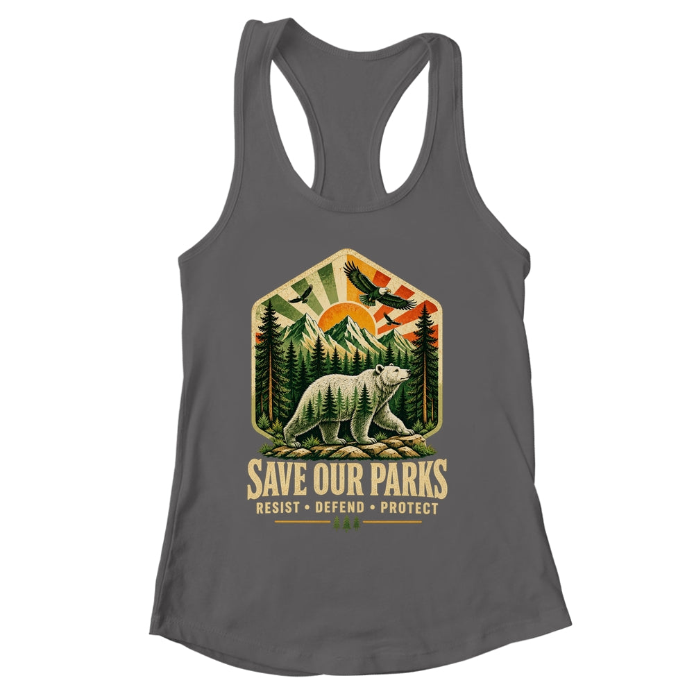 Save Our Parks Nature Hiking Camping Outdoor Vintage Graphic Shirt & Tank Top | siriusteestore