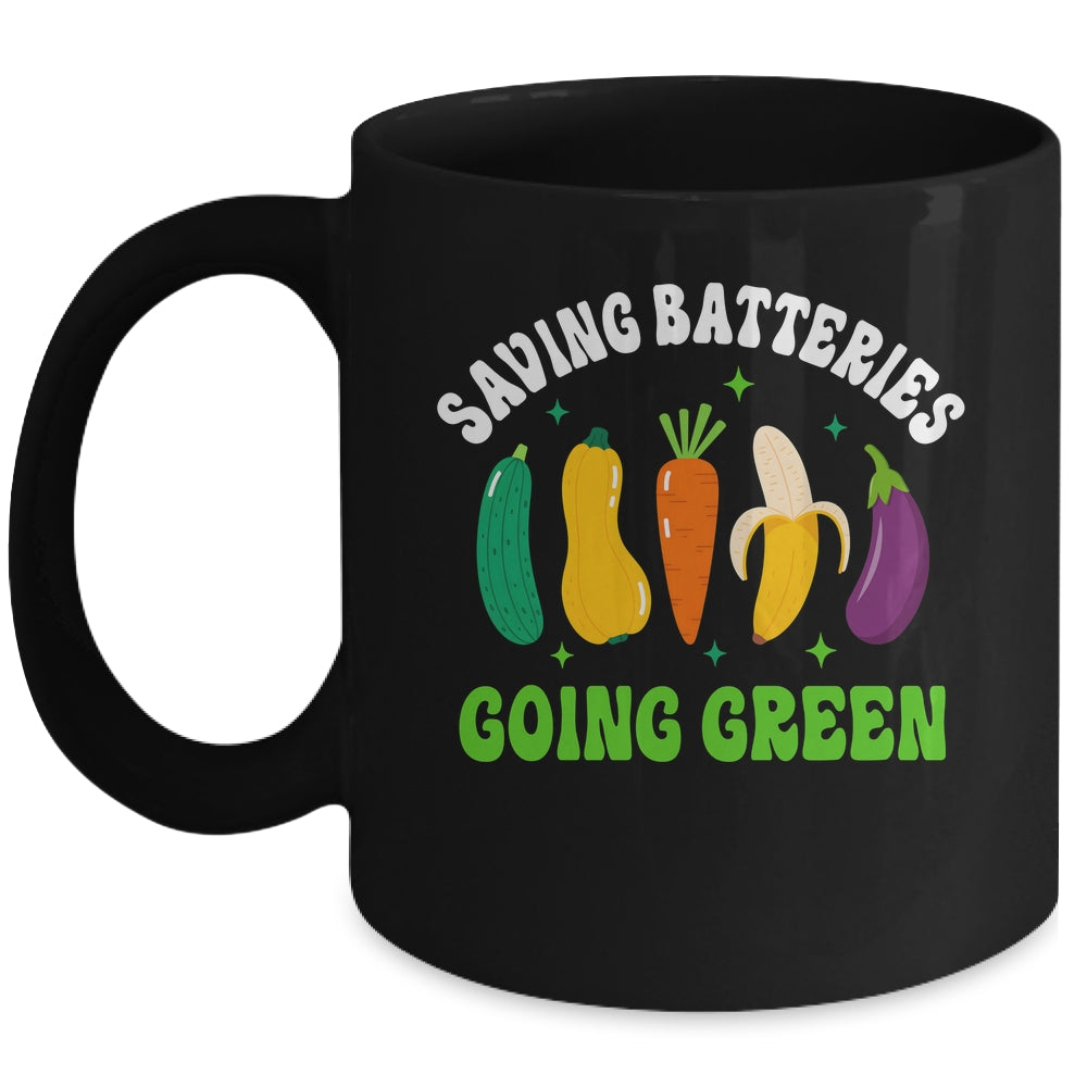 Saving Batteries Going Green Funny Inappropriate Humor Women Mug | siriusteestore
