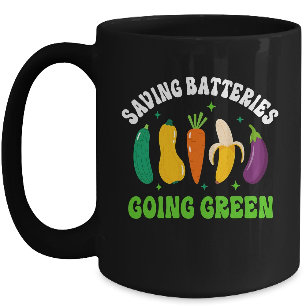 Saving Batteries Going Green Funny Inappropriate Humor Women Mug | siriusteestore