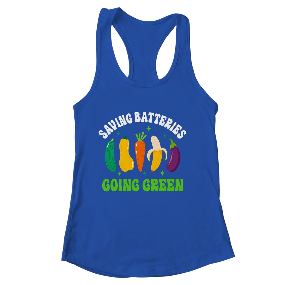 Saving Batteries Going Green Funny Inappropriate Humor Women Shirt & Tank Top | siriusteestore