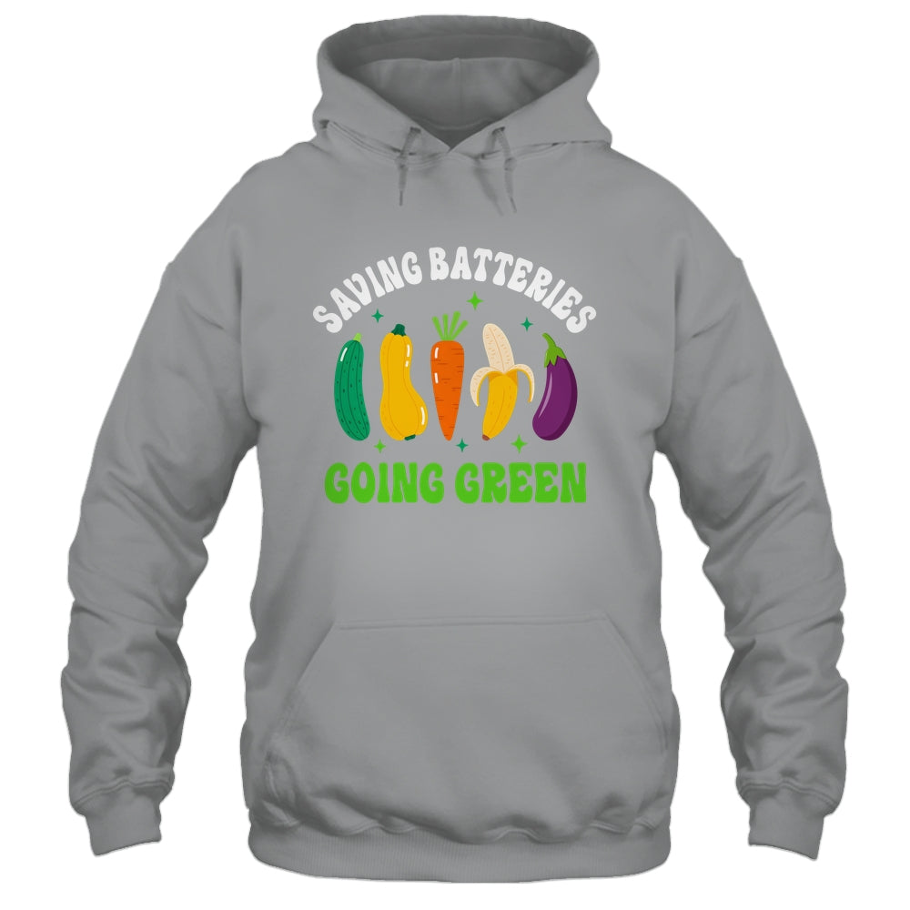 Saving Batteries Going Green Funny Inappropriate Humor Women Shirt & Tank Top | siriusteestore