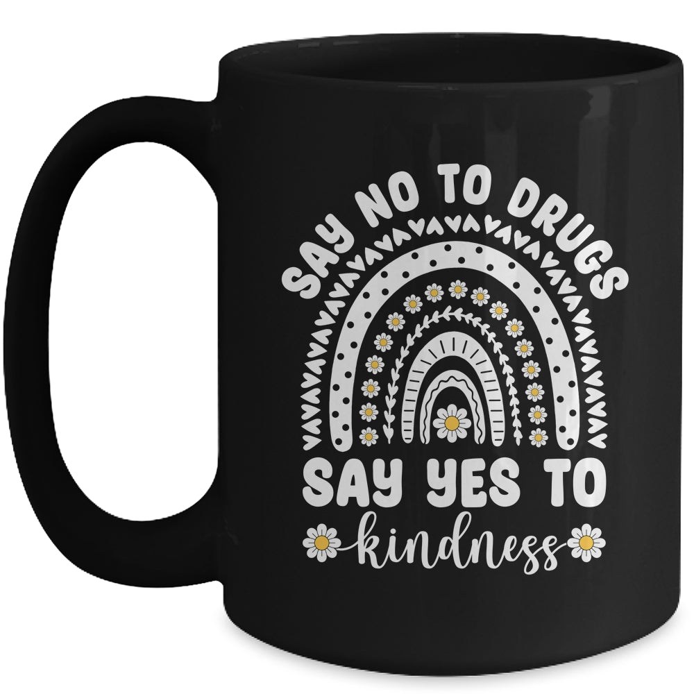 Say No To Drugs Red Ribbon Week Rainbow Mug | siriusteestore