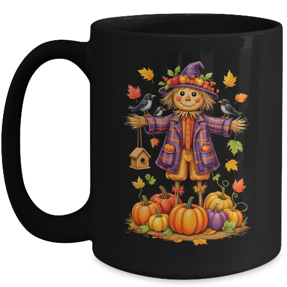 Scarecrow Autumn Harvest Fall Season Pumpkin Thanksgiving Mug | siriusteestore