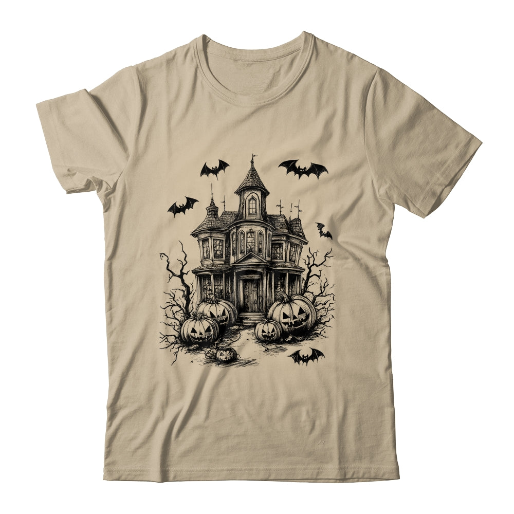 Scary Halloween House Spooky Season Bats Pumpkins Costume Shirt & Hoodie | siriusteestore