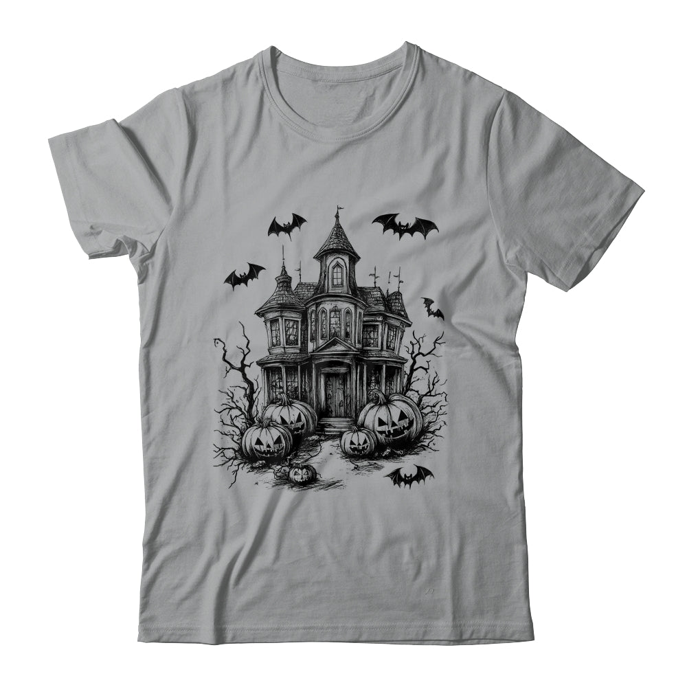 Scary Halloween House Spooky Season Bats Pumpkins Costume Shirt & Hoodie | siriusteestore