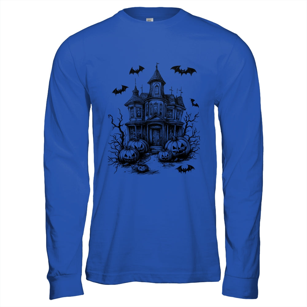 Scary Halloween House Spooky Season Bats Pumpkins Costume Shirt & Hoodie | siriusteestore