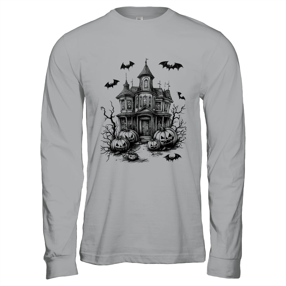 Scary Halloween House Spooky Season Bats Pumpkins Costume Shirt & Hoodie | siriusteestore
