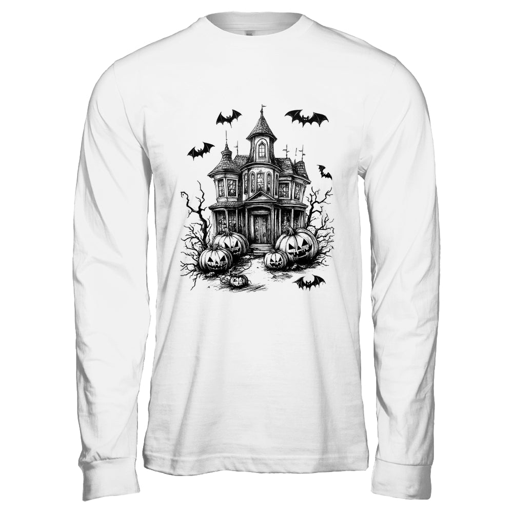 Scary Halloween House Spooky Season Bats Pumpkins Costume Shirt & Hoodie | siriusteestore