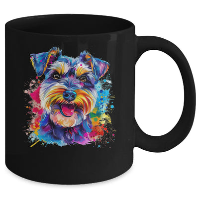 Schnauzer Mom Lover Puppy Dog Watercolor Tie Dye Painting Mug | siriusteestore