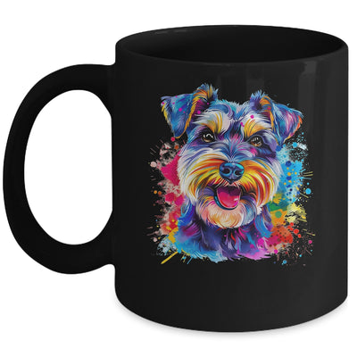 Schnauzer Mom Lover Puppy Dog Watercolor Tie Dye Painting Mug | siriusteestore