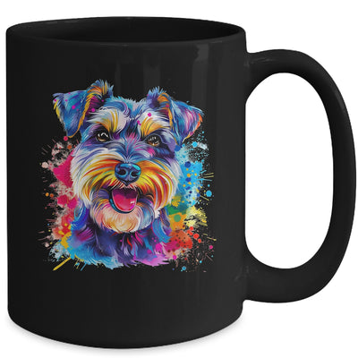 Schnauzer Mom Lover Puppy Dog Watercolor Tie Dye Painting Mug | siriusteestore