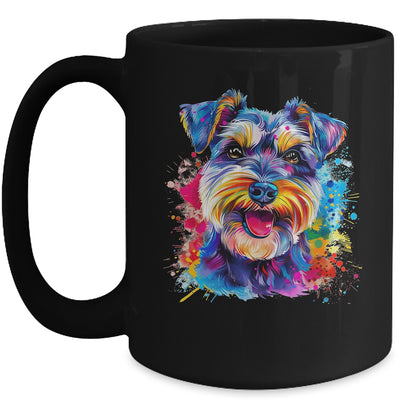 Schnauzer Mom Lover Puppy Dog Watercolor Tie Dye Painting Mug | siriusteestore