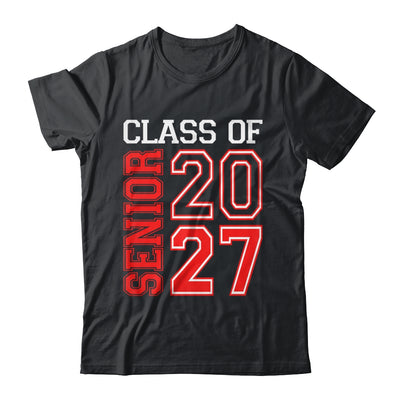 School Graduation Senior Class Of 2027 Senior Graduation Red Shirt & Hoodie | siriusteestore