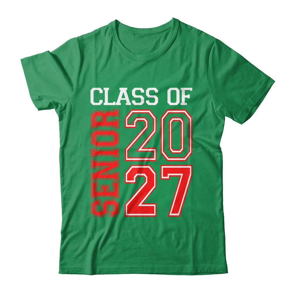 School Graduation Senior Class Of 2027 Senior Graduation Red Shirt & Hoodie | siriusteestore
