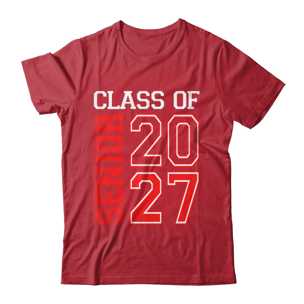 School Graduation Senior Class Of 2027 Senior Graduation Red Shirt & Hoodie | siriusteestore