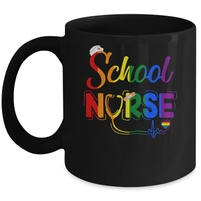 School Nurse Registered LGBTQ LGBT Pride Gay Lesiban Nursing Mug | siriusteestore