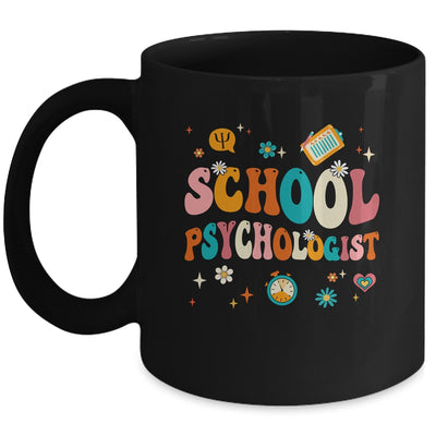 School Psychologist Retro Groovy Psychology Teacher Mug | siriusteestore